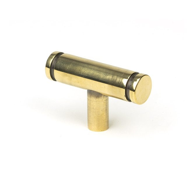 From The Anvil Kelso T-Bar Cabinet Knobs - Aged Brass