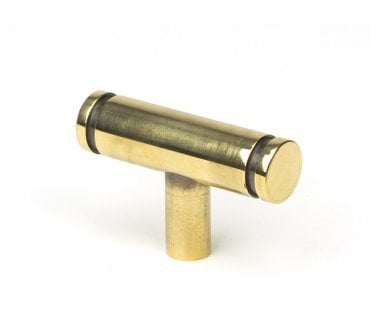 From The Anvil Kelso T-Bar Cabinet Knobs - Aged Brass