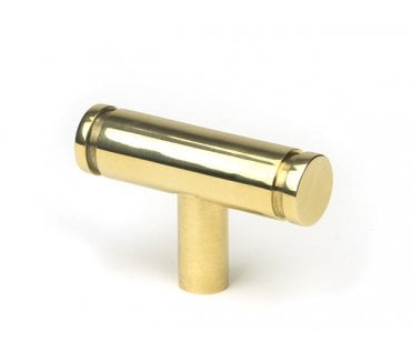 From The Anvil Kelso T-Bar Cabinet Knobs - Polished Brass