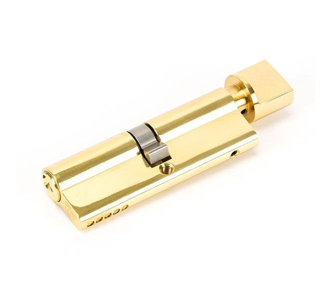 From The Anvil Lacquered Brass 45/45 5pin Euro Cylinder/Thumbturn