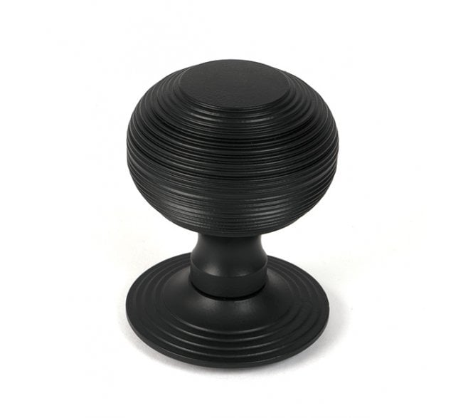 From The Anvil Matt Black Beehive Centre Door Knob