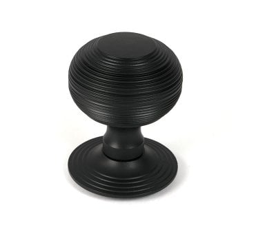 From The Anvil Matt Black Beehive Centre Door Knob