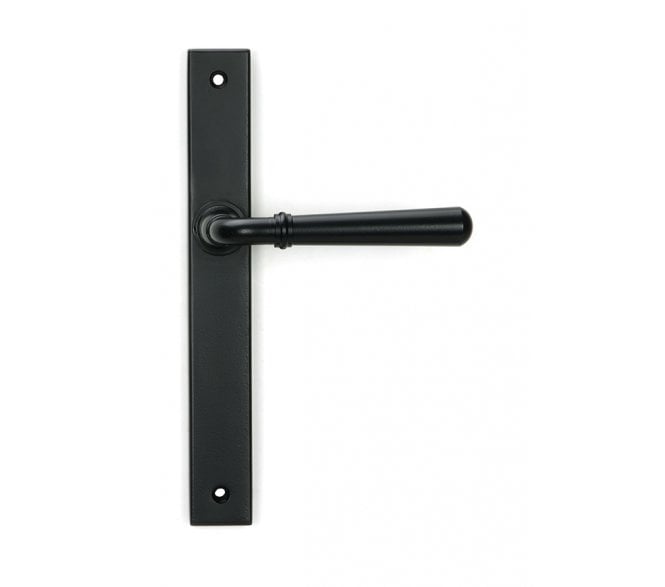 From The Anvil Matt Black Newbury Slimline Lever Espag. Latch Set