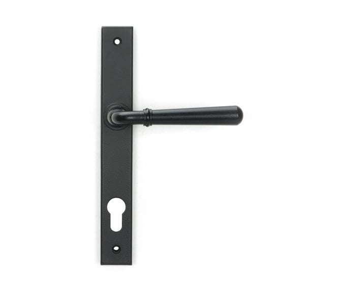 From The Anvil Matt Black Newbury Slimline Lever Espag. Lock Set