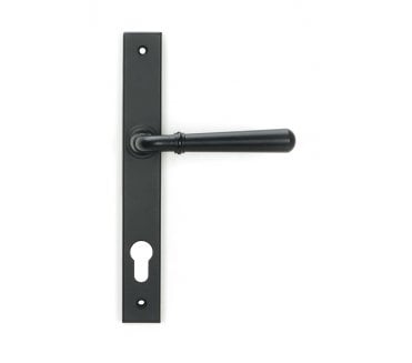 From The Anvil Matt Black Newbury Slimline Lever Espag. Lock Set