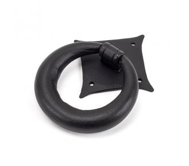 From The Anvil Matt Black Ring Door Knocker
