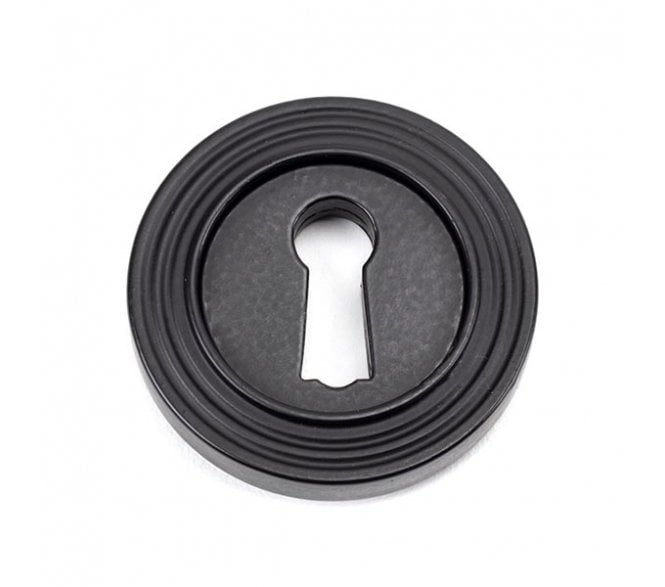 From The Anvil Matt Black Round Escutcheon (Beehive)