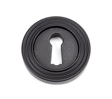 From The Anvil Matt Black Round Escutcheon (Beehive)
