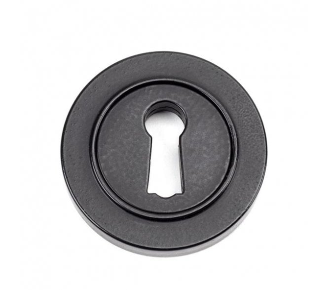 From The Anvil Matt Black Round Escutcheon (Plain)