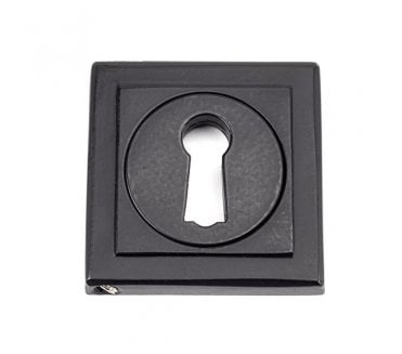 From The Anvil Matt Black Round Escutcheon (Square)