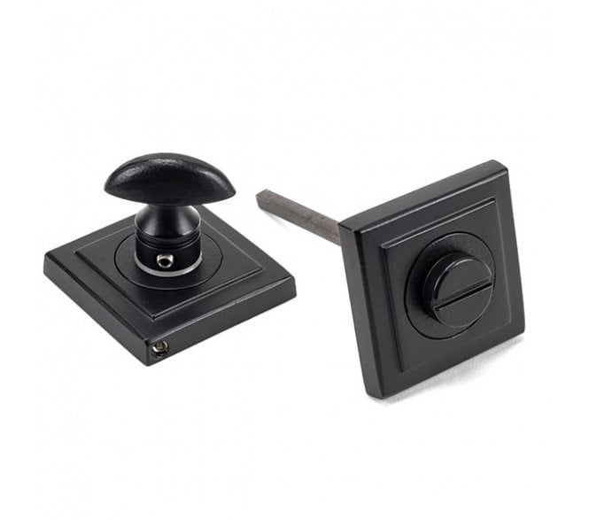 From The Anvil Matt Black Round Thumbturn Set (Square)