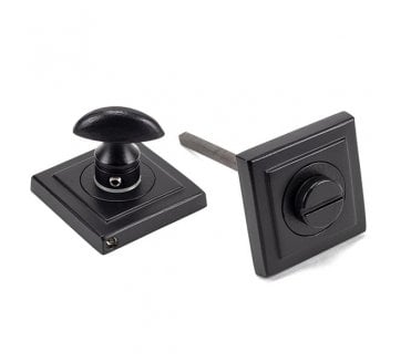 From The Anvil Matt Black Round Thumbturn Set (Square)
