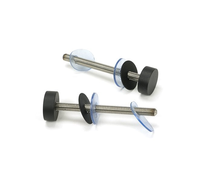 From The Anvil Matt Black SS (304) 100mm Bolt Fixings for T Bar (2) - Offset