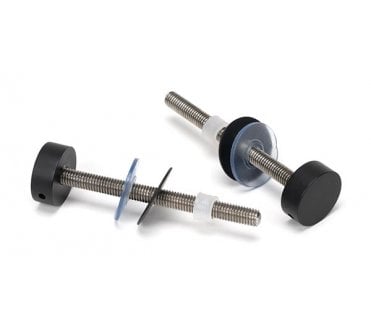 From The Anvil Matt Black SS (304) 100mm Bolt Fixings for T Bar (2)