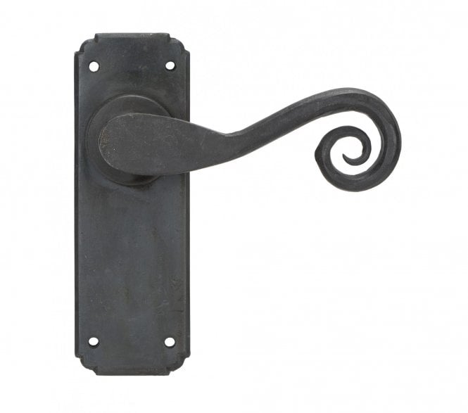 From The Anvil Monkeytail Door Handles On Backplate - Beeswax