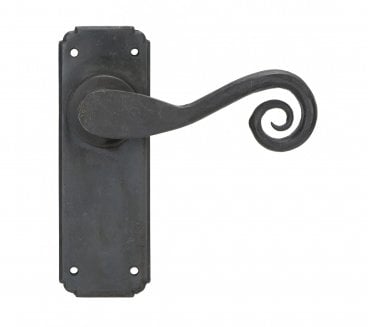 From The Anvil Monkeytail Door Handles On Backplate - Beeswax