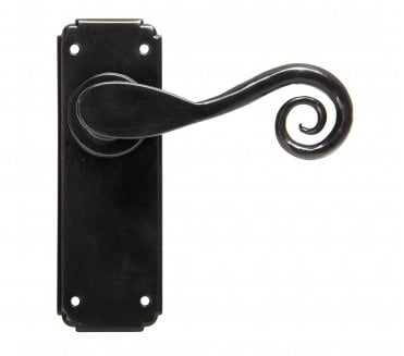From The Anvil Monkeytail Door Handles On Backplate - Black