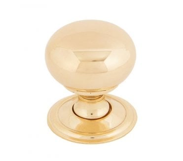 From The Anvil Mushroom Cabinet Knobs - Polished Brass