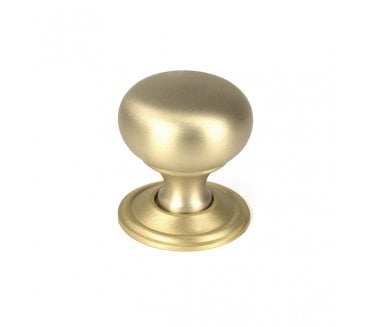 From The Anvil Mushroom Cabinet Knobs - Satin Brass