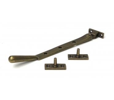 From The Anvil Newbury Casement Window Stays - Burnished Brass