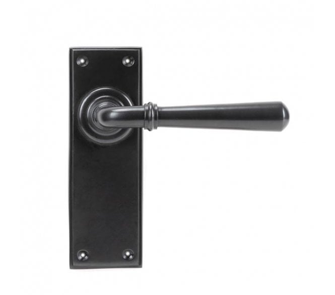 From The Anvil Newbury Door Handles On Backplate - Aged Bronze