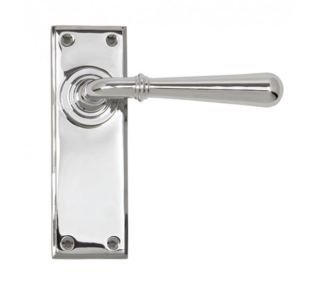 From The Anvil Newbury Door Handles On Backplate - Polished Chrome