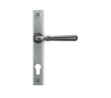 From The Anvil Pewter Newbury Slimline Lever Espag. Lock Set