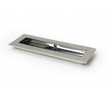 From The Anvil Plain Rectangular Flush Pull (Grade 316) - Polished Stainless Steel
