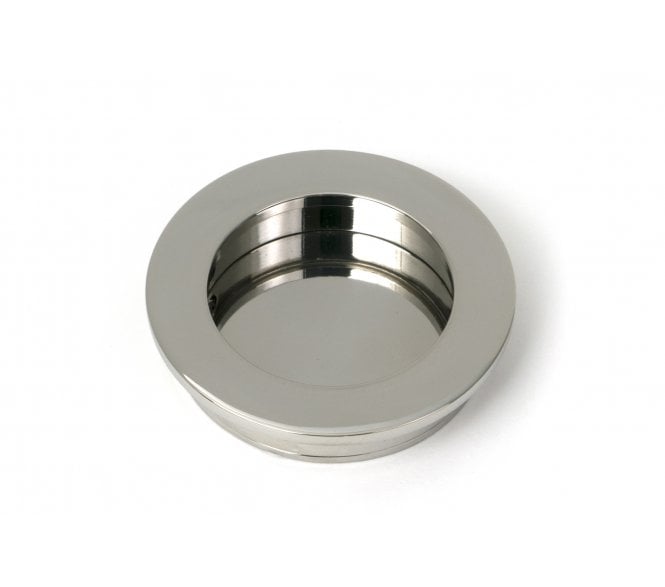 From The Anvil Plain Round Flush Pull (Grade 316) - Polished Stainless Steel