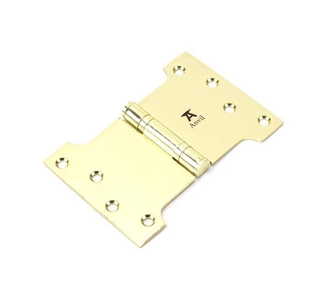 From The Anvil Polished Brass 102x102x150mm Parliament Hinge (Pair)