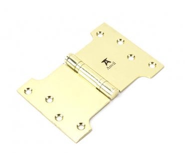From The Anvil Polished Brass 102x102x150mm Parliament Hinge (Pair)