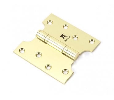 From The Anvil Polished Brass 102x65x102mm Parliament Hinge (Pair)