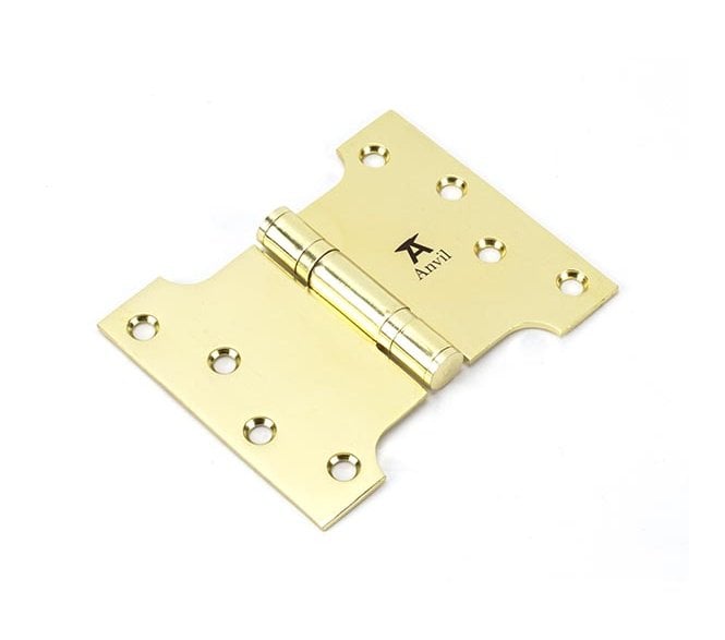 From The Anvil Polished Brass 102x75x125mm Parliament Hinge (Pair)