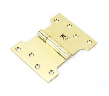 From The Anvil Polished Brass 102x75x125mm Parliament Hinge (Pair)