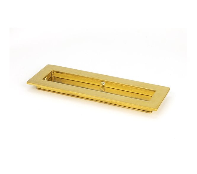 From The Anvil Polished Brass 175mm Plain Rectangular Pull