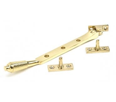 From The Anvil Polished Brass 8 Reeded Stay