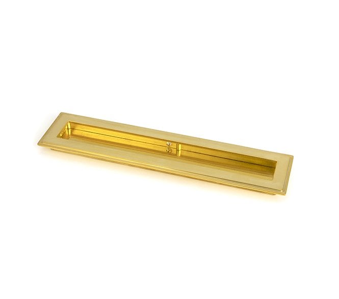 From The Anvil Polished Brass 250mm Art Deco Rectangular Pull