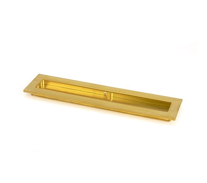 From The Anvil Polished Brass 250mm Plain Rectangular Pull