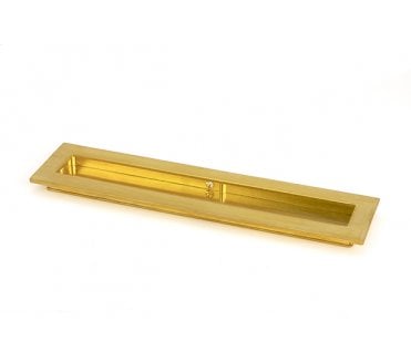 From The Anvil Polished Brass 250mm Plain Rectangular Pull
