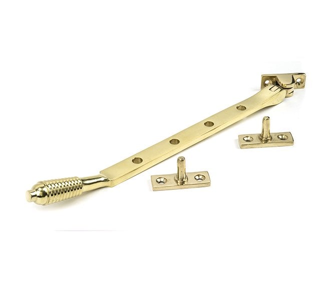 From The Anvil Polished Brass 10 Reeded Stay