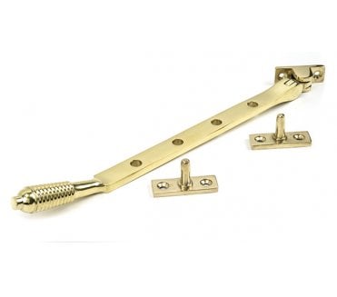 From The Anvil Polished Brass 10 Reeded Stay