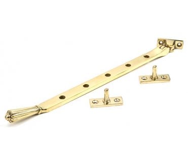 From The Anvil Polished Brass 12 Hinton Stay