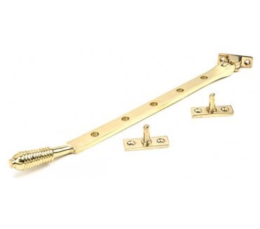 From The Anvil Polished Brass 12 Reeded Stay