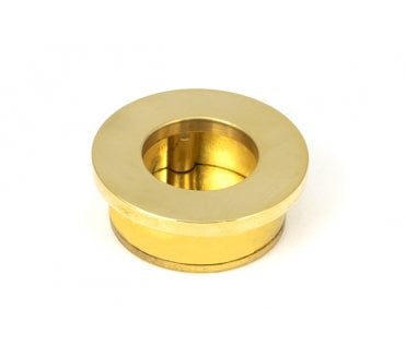 From The Anvil Polished Brass 34mm Round Finger Edge Pull
