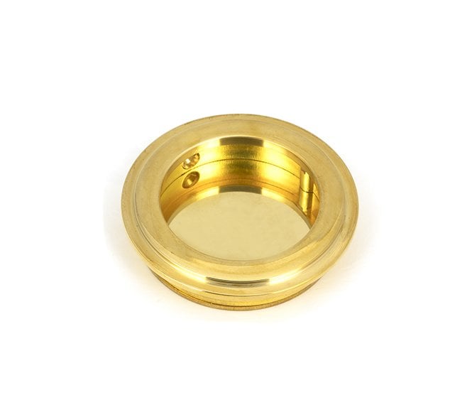 From The Anvil Polished Brass 60mm Art Deco Round Pull
