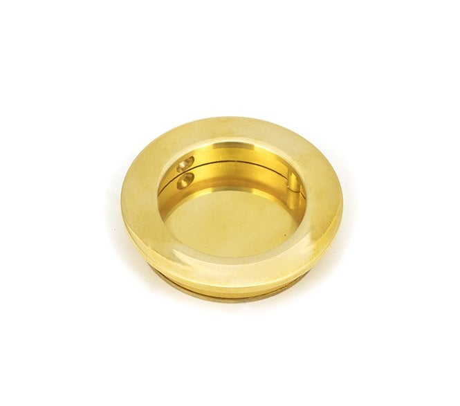 From The Anvil Polished Brass 60mm Plain Round Pull