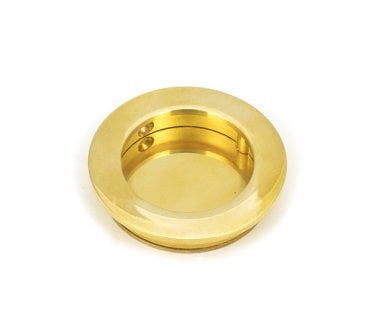 From The Anvil Polished Brass 60mm Plain Round Pull
