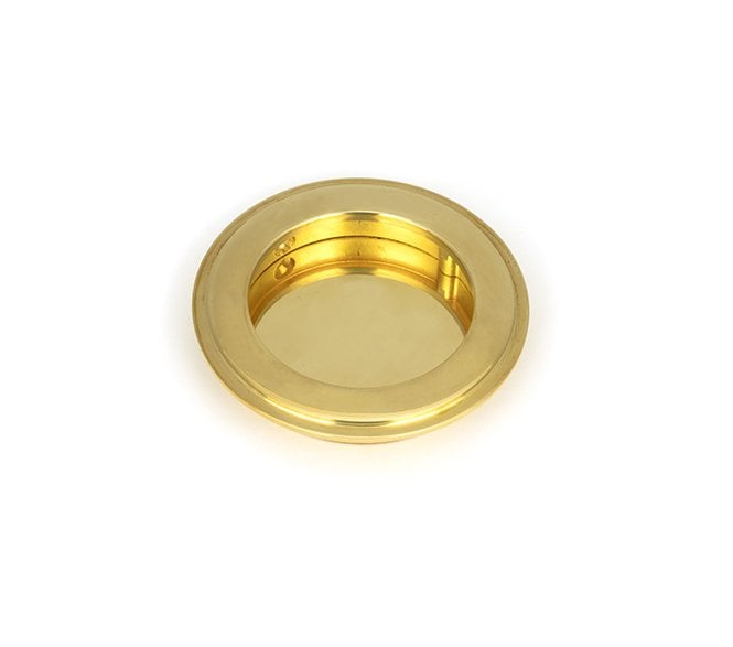 From The Anvil Polished Brass 75mm Art Deco Round Pull