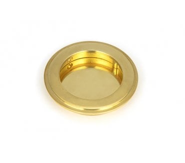 From The Anvil Polished Brass 75mm Art Deco Round Pull