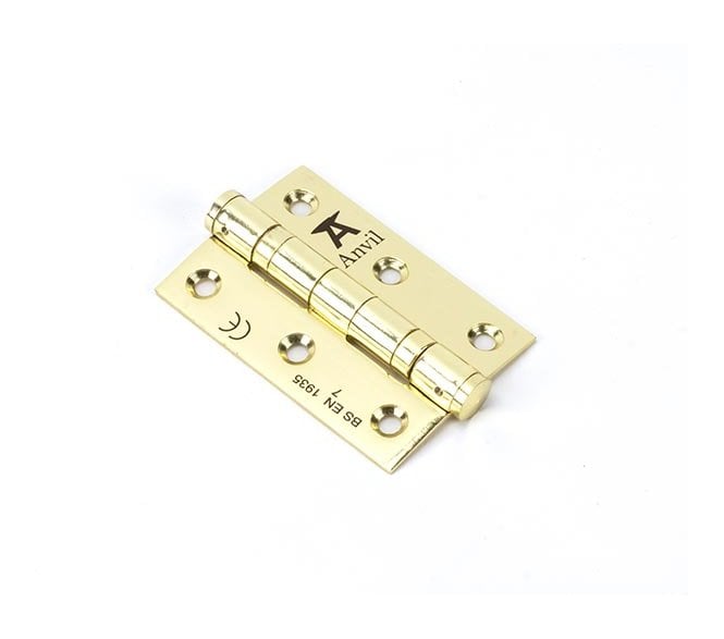 From The Anvil Polished Brass 75mm Ball Bearing Butt Hinge (Pair)